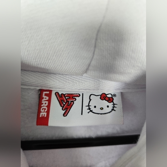 🚗 Hypland x Hello Kitty Hoodie | Car Break White | Size [L] - Picture 3 of 8